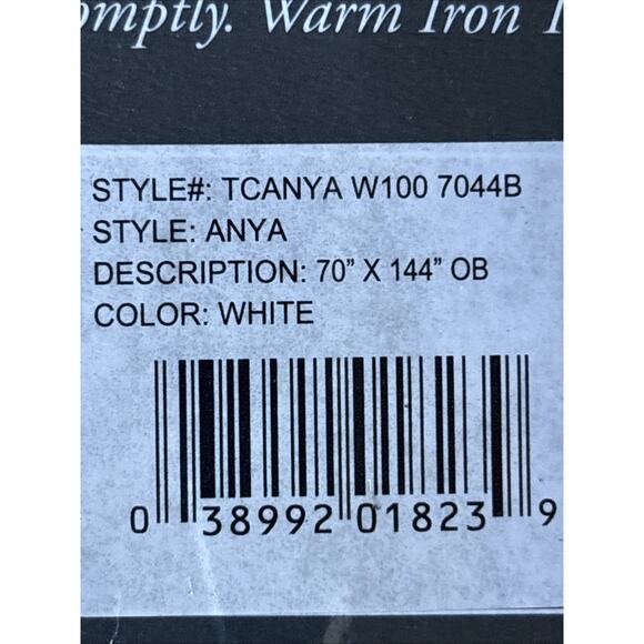 Luxury ANYA WATERFORD LINENS TABLECLOTH Oblong 70”x144” 12 To 16 WHITE RARE NEW - Picture 6 of 12